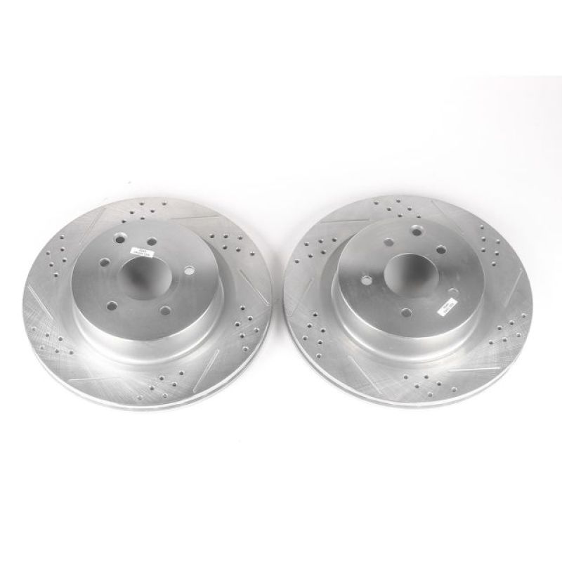 PowerStop fits Infiniti 03-04 G35 Rear Evolution Drilled & Slotted Rotors - Pair