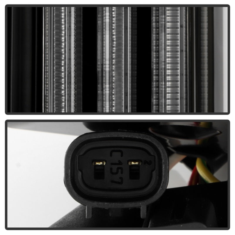 SPYDER 5089137 05-21 fits Nissan Frontier Clear Light Bar LED Tail Lights - Blk (ALT-YD-NF05AP-GR-LED-BK)