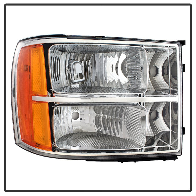 Xtune 9034756 fits GMC 07-13 Sierra Crystal Headlights Chrome HD-JH-GSIE07-AM-C