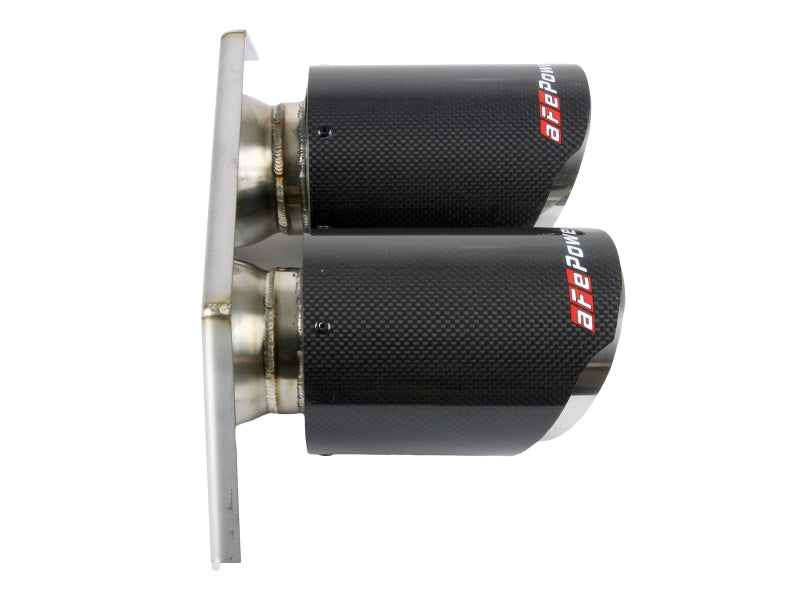 AFE 49C36435-C Mach Force Xp 4in 304 SS Bolt-On Exhaust Tips Carbon Fiber 14-19