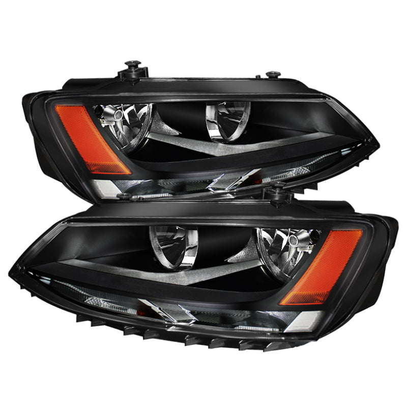 SPYDER 5075796 xTune Volkswagen Jetta Amber Crystal Headlights Black