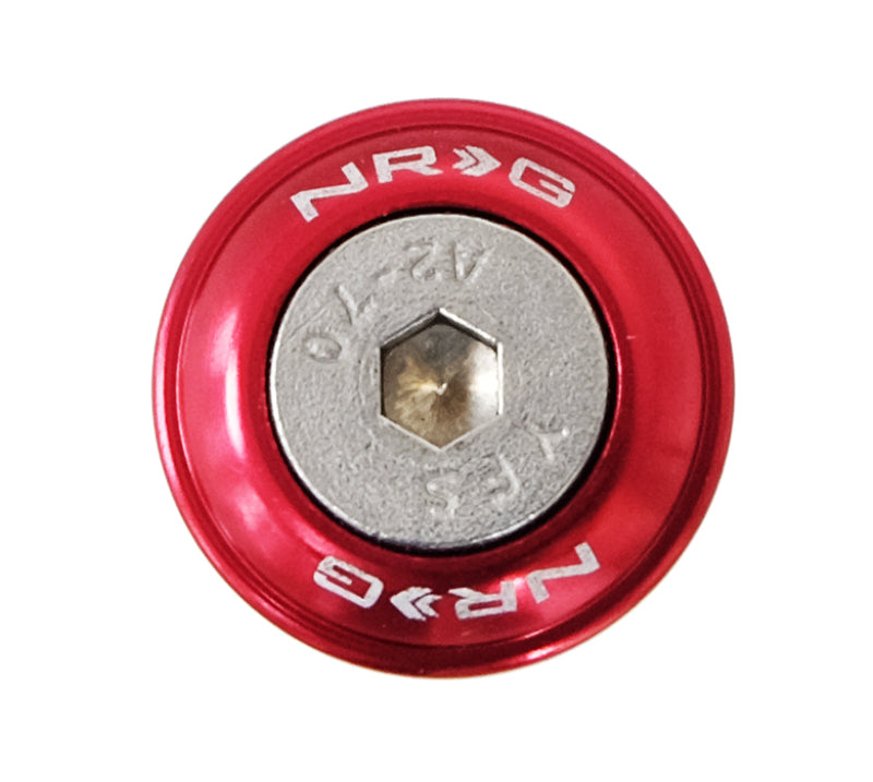 NRG FW-100RD Fender Washer Kit w/Rivets For Plastic (Red) - Set of 10