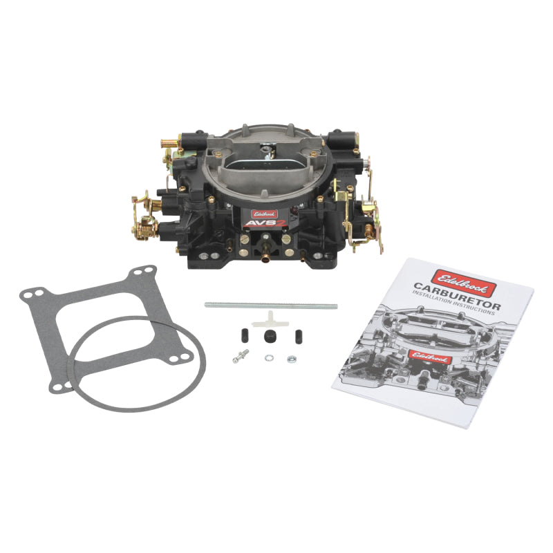 Edelbrock 19053 Carburetor AVS2 Series 650 CFM Manual Choke Black Powder Coated (Non-EGR)