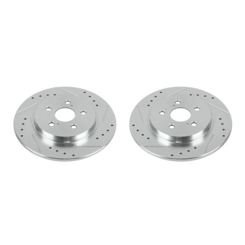 PowerStop fits Lexus 11-17 CT200h Rear Evolution Drilled & Slotted Rotors - Pair