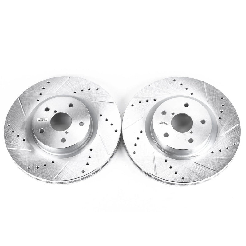PowerStop fits Subaru 05-14 Impreza Front Evolution Drilled & Slotted Rotors -