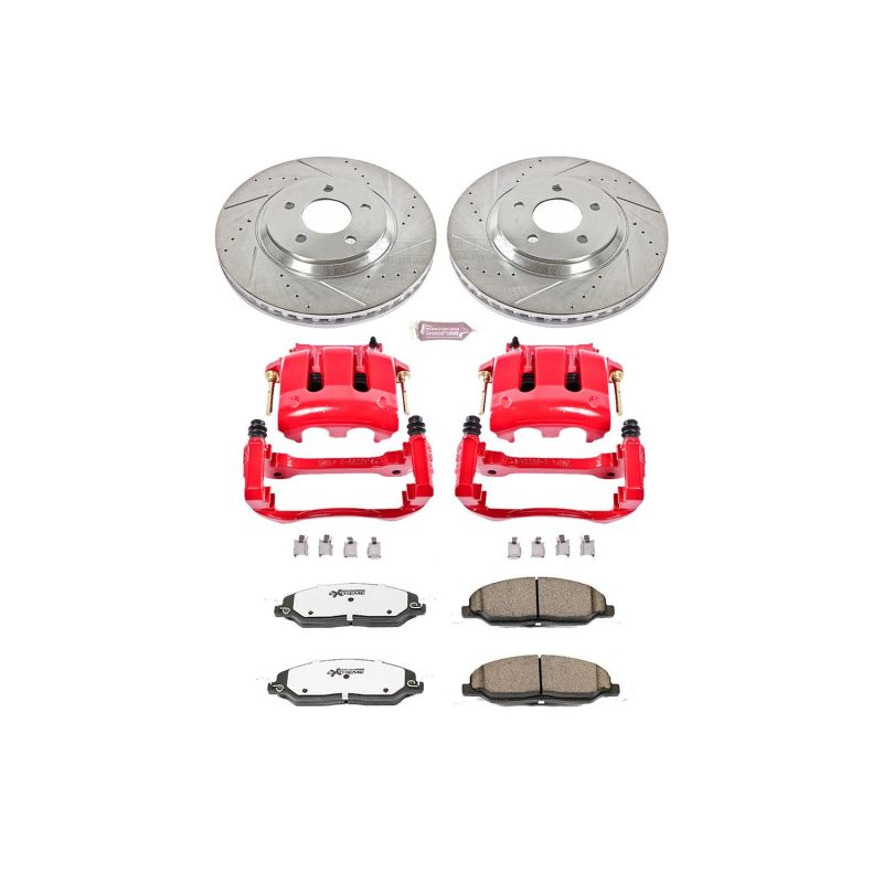 PowerStop KC1380 fits Ford Mustang Front Z26 Street Warrior Brake Kit w/Calipers
