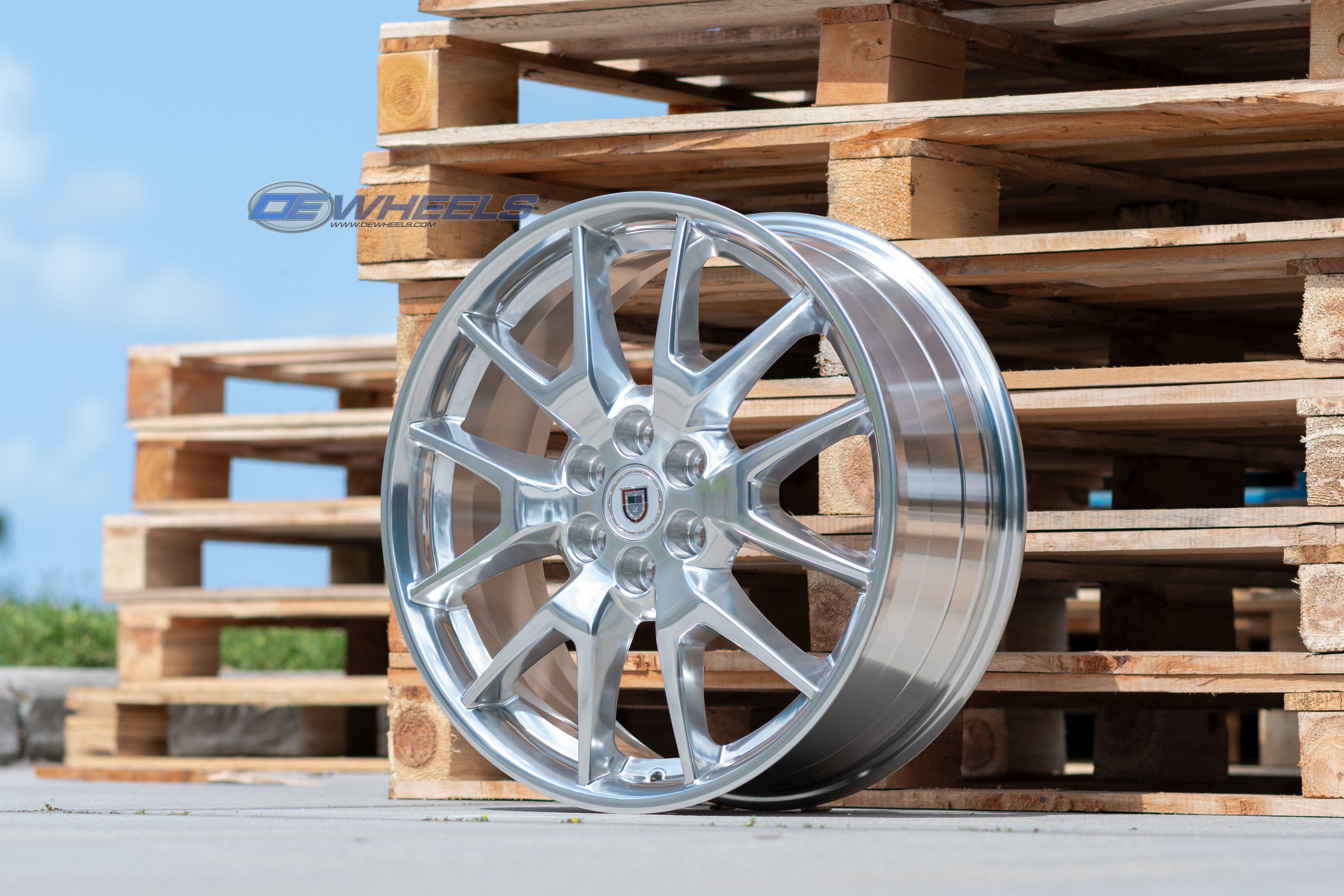 OE Wheels CA12-20080-6120-53P 20" Replica CA12 fits Cadillac SRX 20x8 Polished