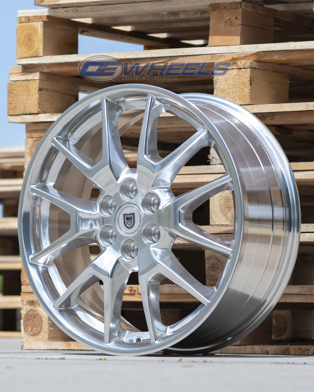 OE Wheels CA12-20080-6120-53P 20" Replica CA12 fits Cadillac SRX 20x8 Polished