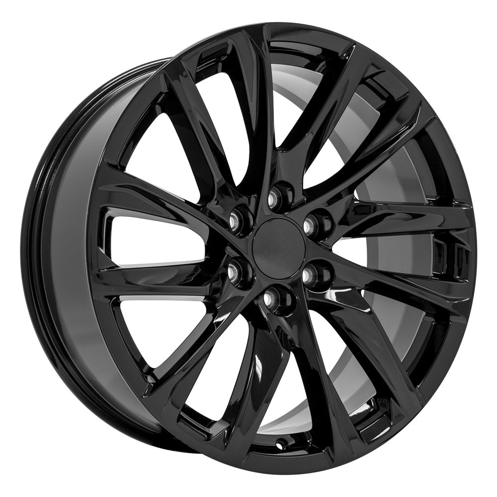 OE Wheels CA90-22090-6550-28B 22" Replica fits Cadillac Escalade Gloss Black
