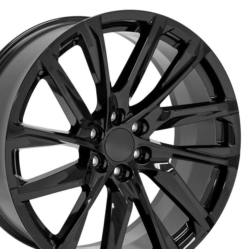 OE Wheels CA90-24100-6550-28B 24" Replica fits Cadillac Escalade Gloss Black