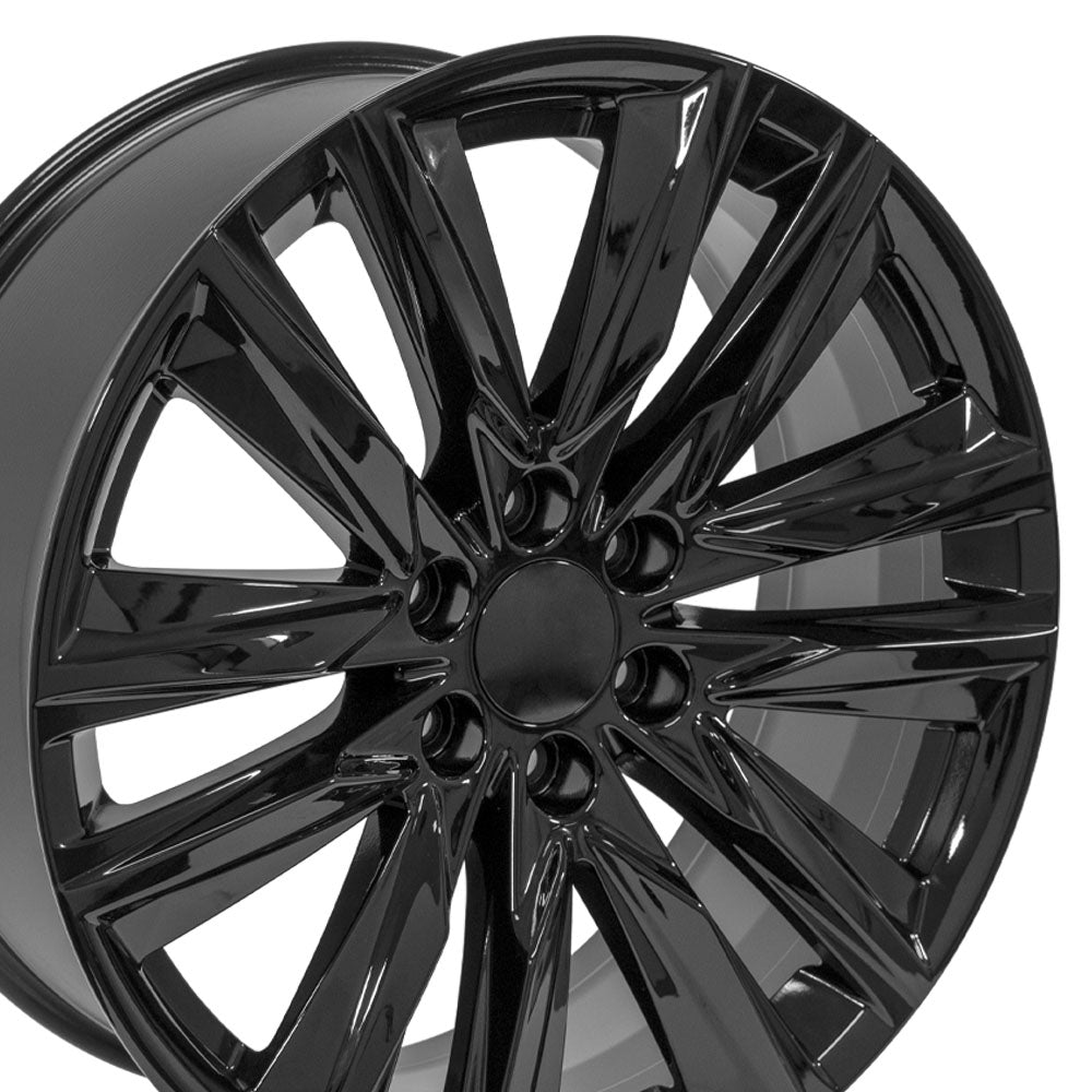OE Wheels CA91-22090-6550-28B 22" Replica fits Cadillac Escalade Gloss Black