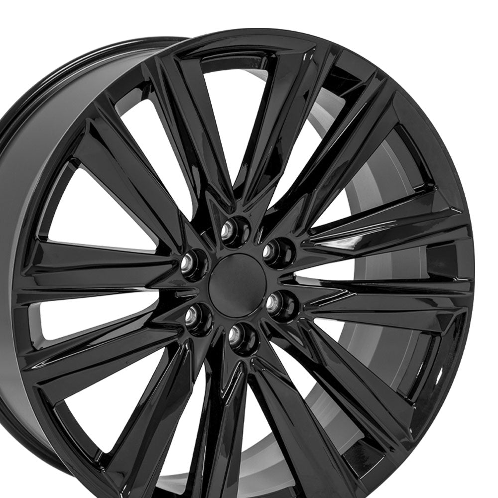 OE Wheels CA91-24100-6550-28B 24" Replica fits Cadillac Escalade Gloss Black
