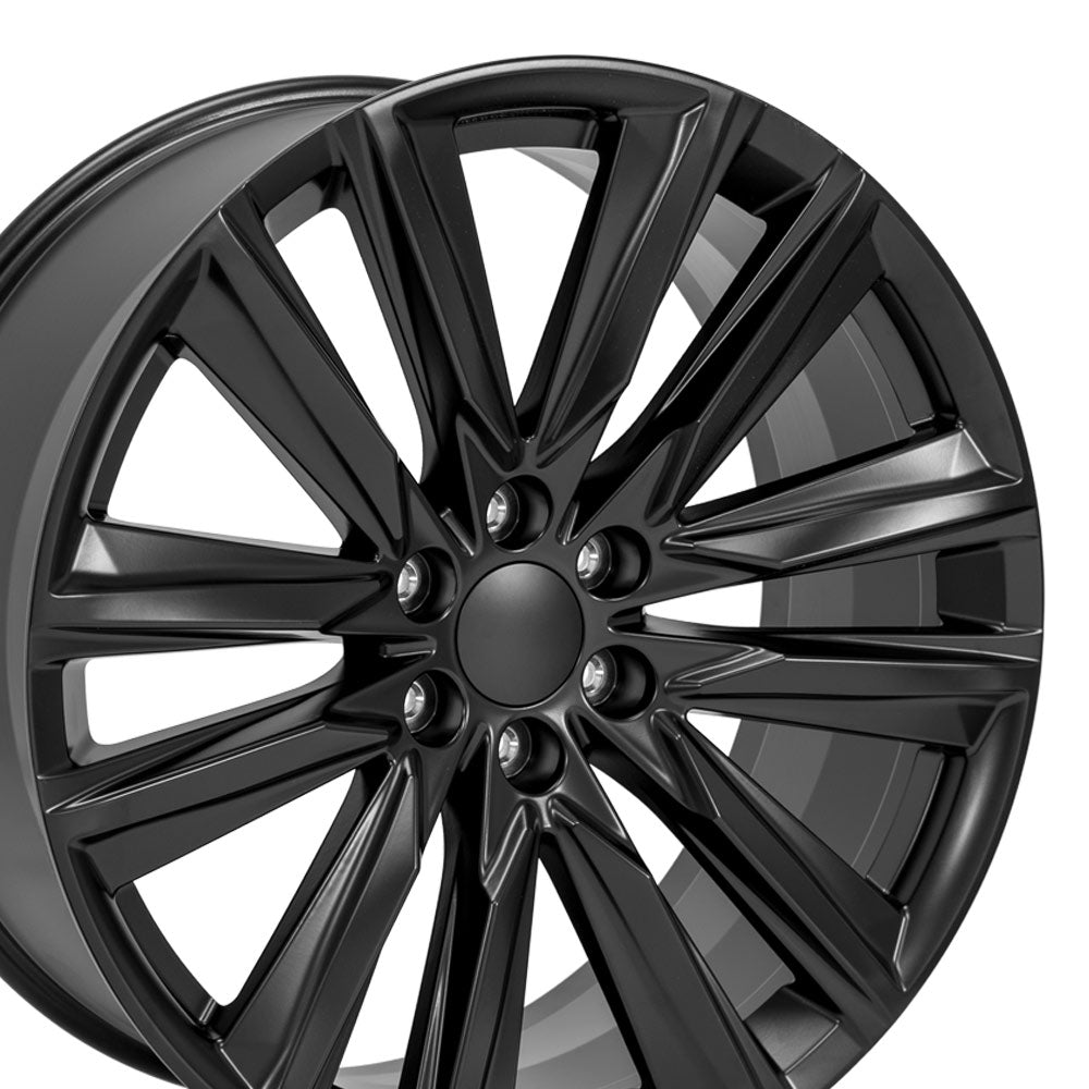 OE Wheels CA91-24100-6550-28B1 24" Replica fits Cadillac Escalade - Satin Black