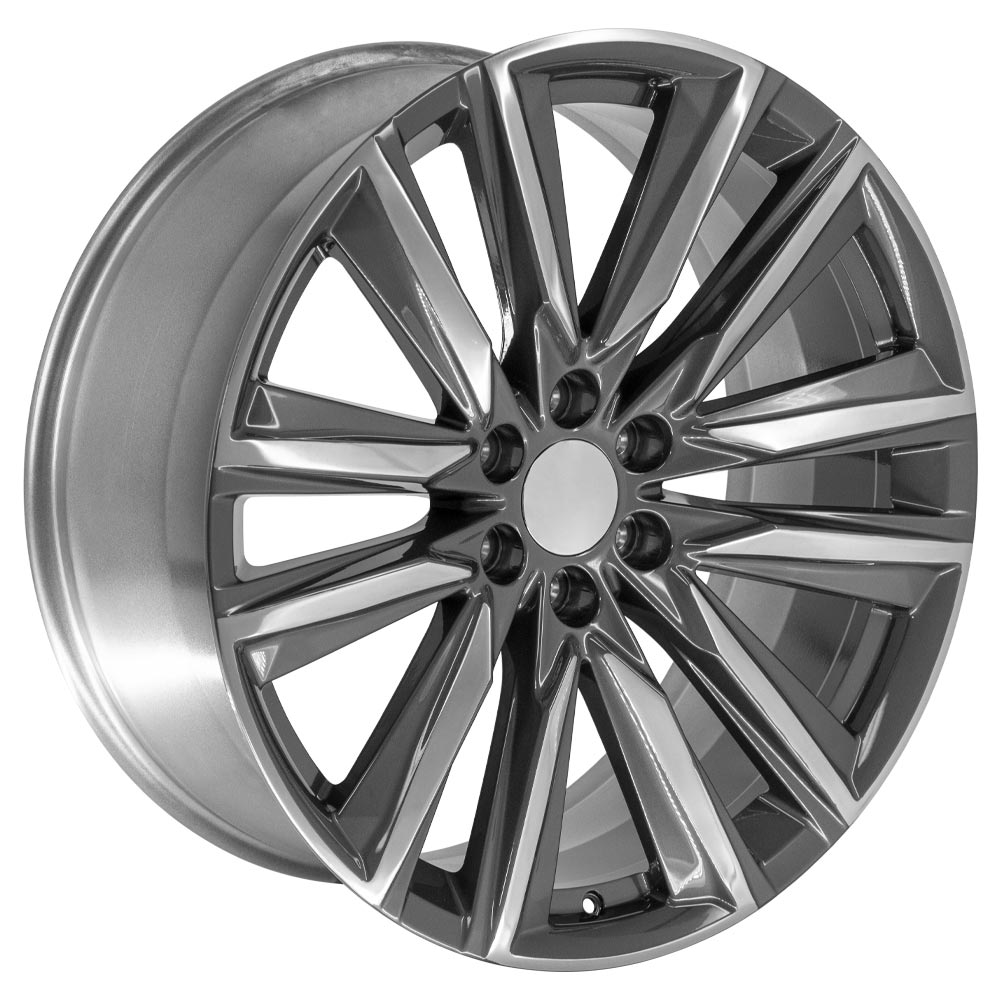 OE Wheels CA91-24100-6550-28PG 24" Replica fits Cadillac Escalade Gunmetal