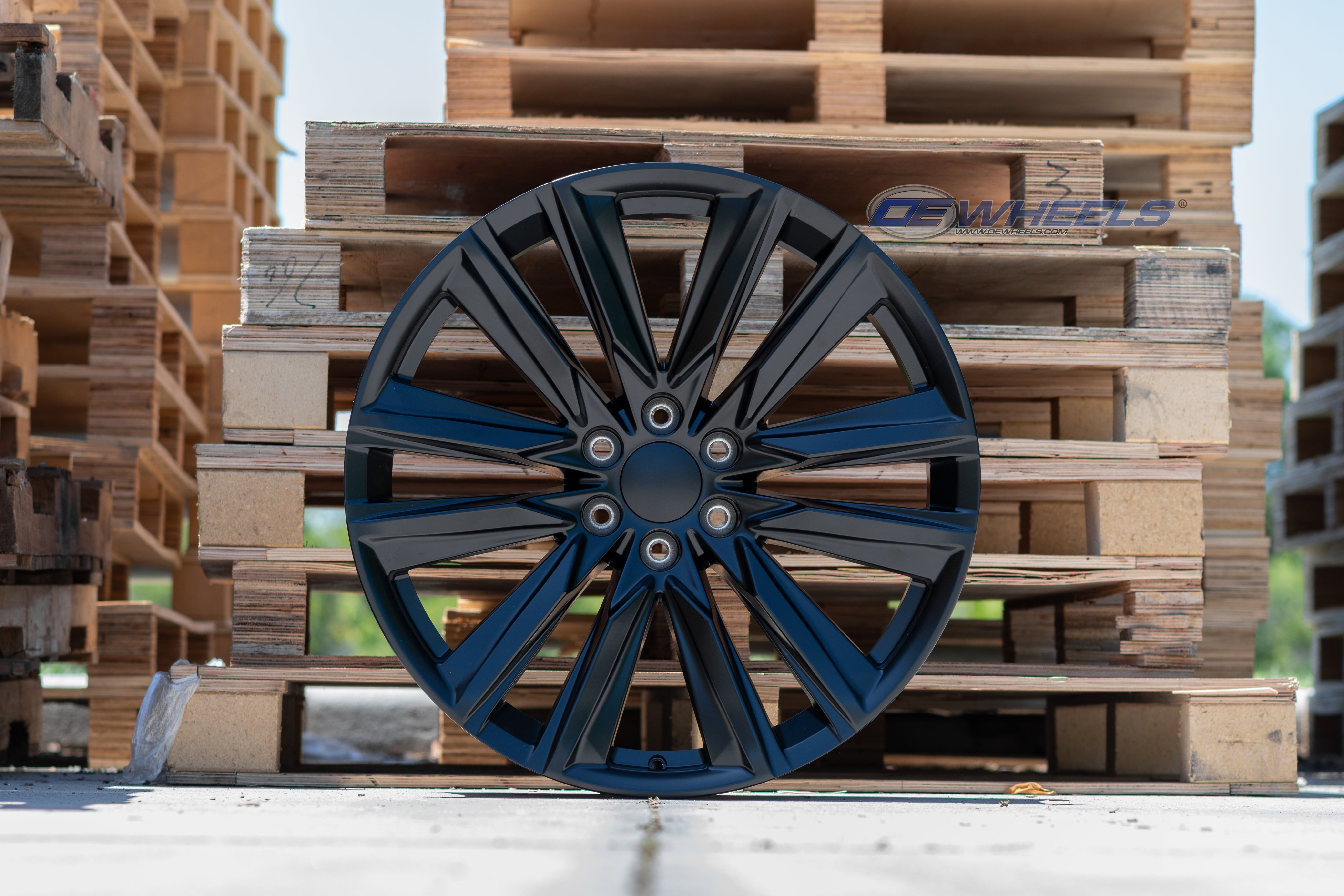 OE Wheels CA91-24100-6550-28B1 24" Replica fits Cadillac Escalade - Satin Black