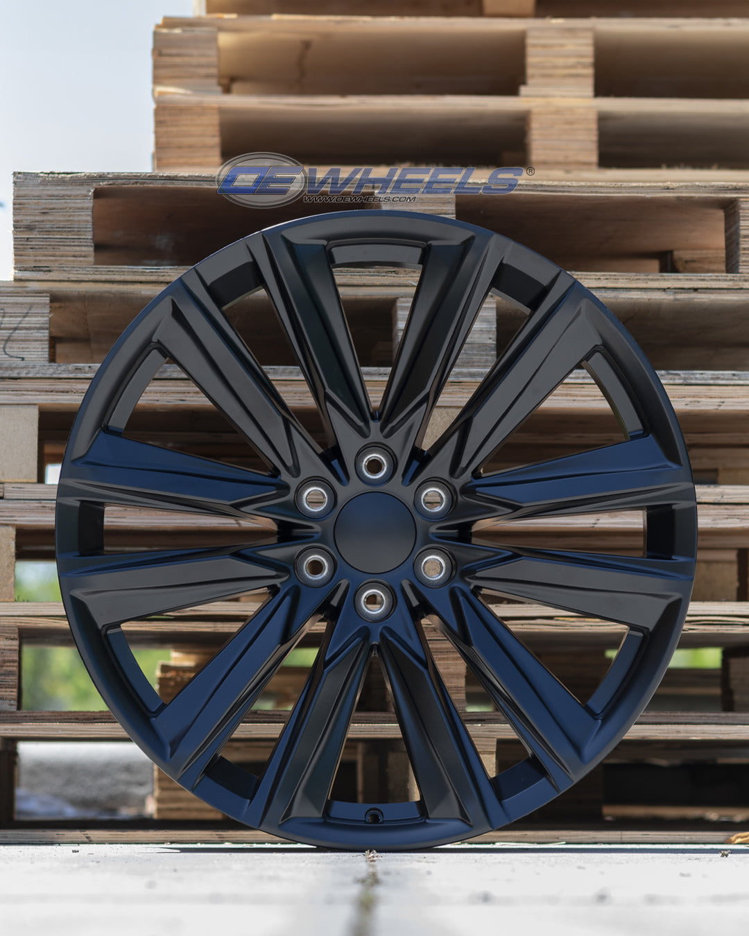 OE Wheels CA91-24100-6550-28B1 24" Replica fits Cadillac Escalade - Satin Black