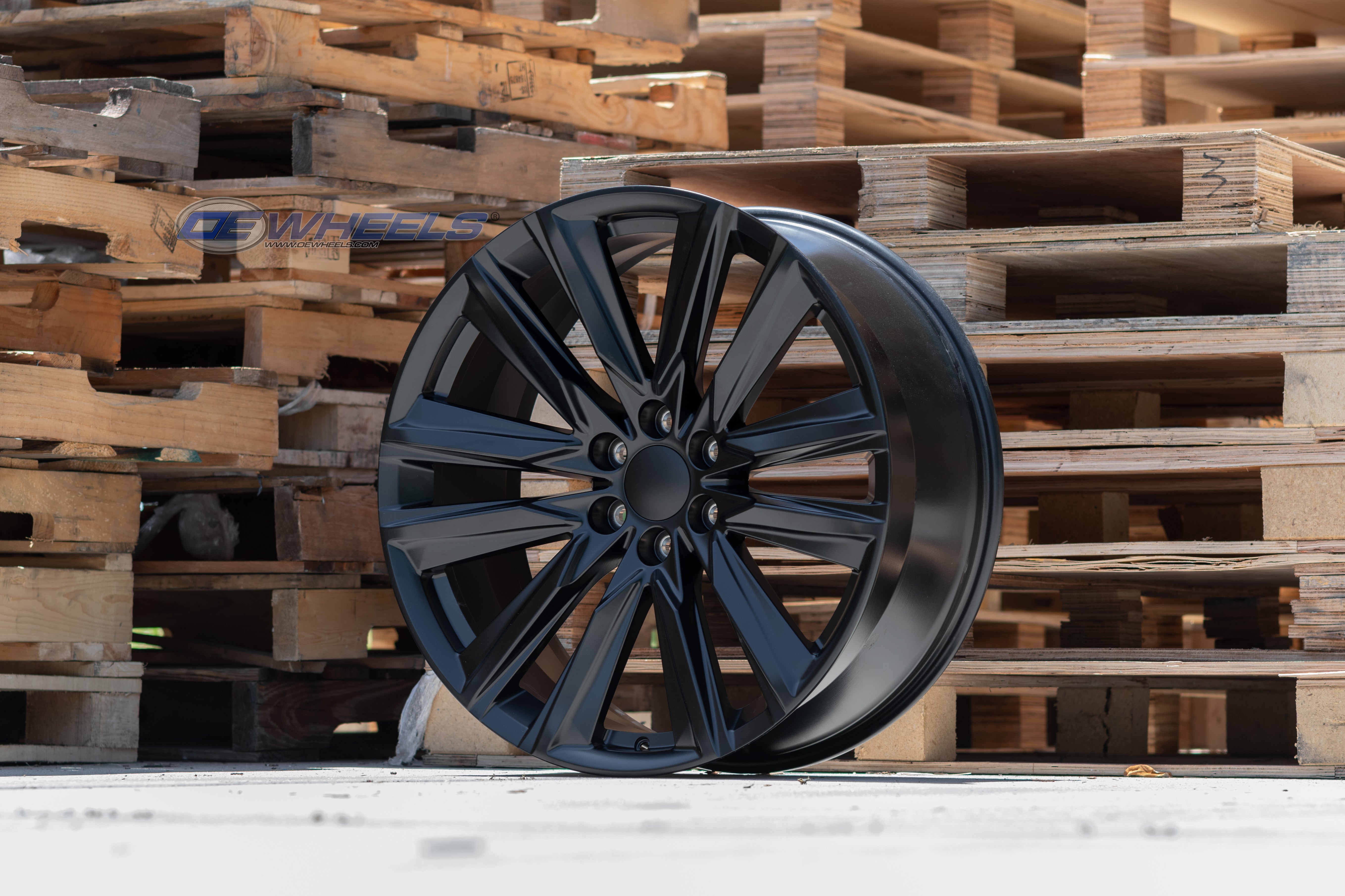 OE Wheels CA91-24100-6550-28B1 24" Replica fits Cadillac Escalade - Satin Black