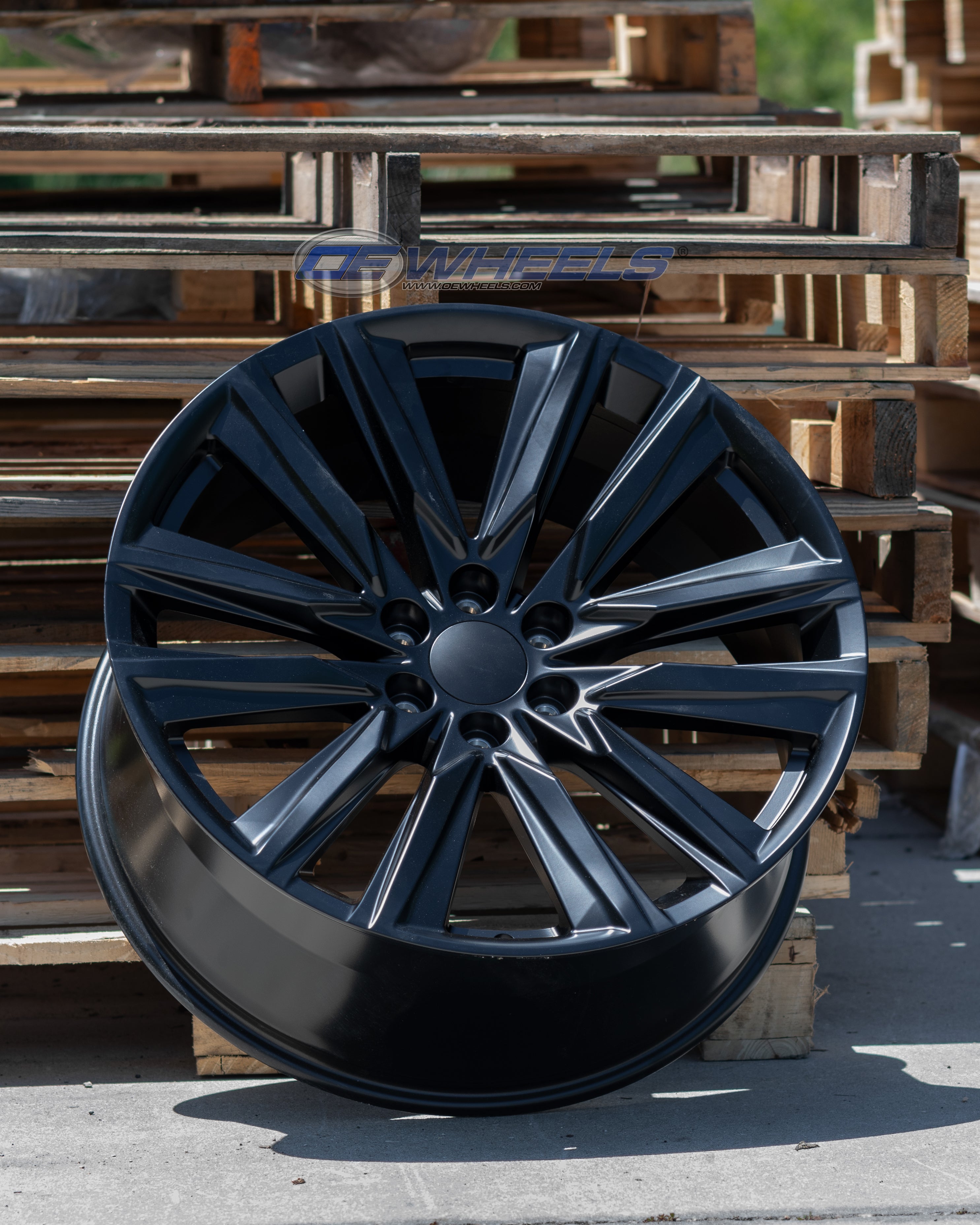 OE Wheels CA91-24100-6550-28B1 24" Replica fits Cadillac Escalade - Satin Black
