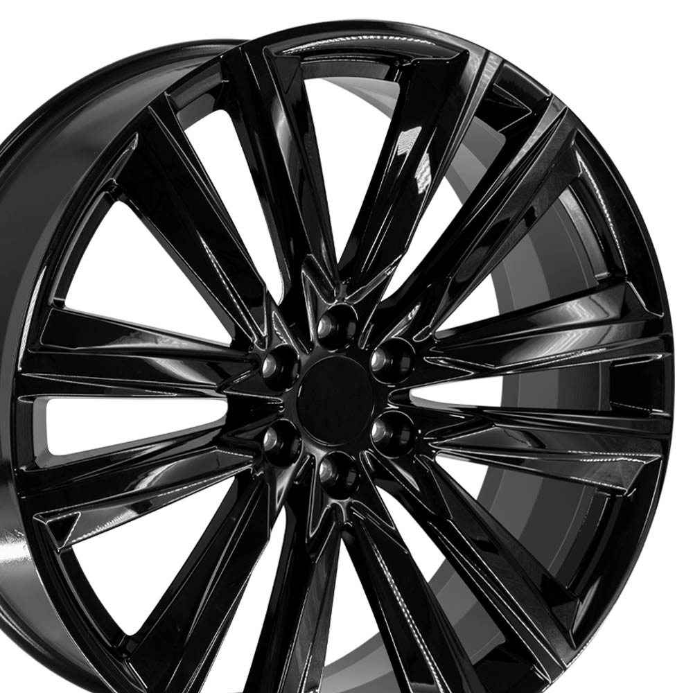 OE Wheels CA91-26100-6550-28B 26" Replica fits Cadillac Escalade - Black 26x10
