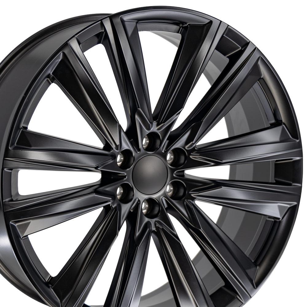 OE Wheels CA91-26100-6550-28B 26" Replica fits Cadillac Escalade - Black 26x10