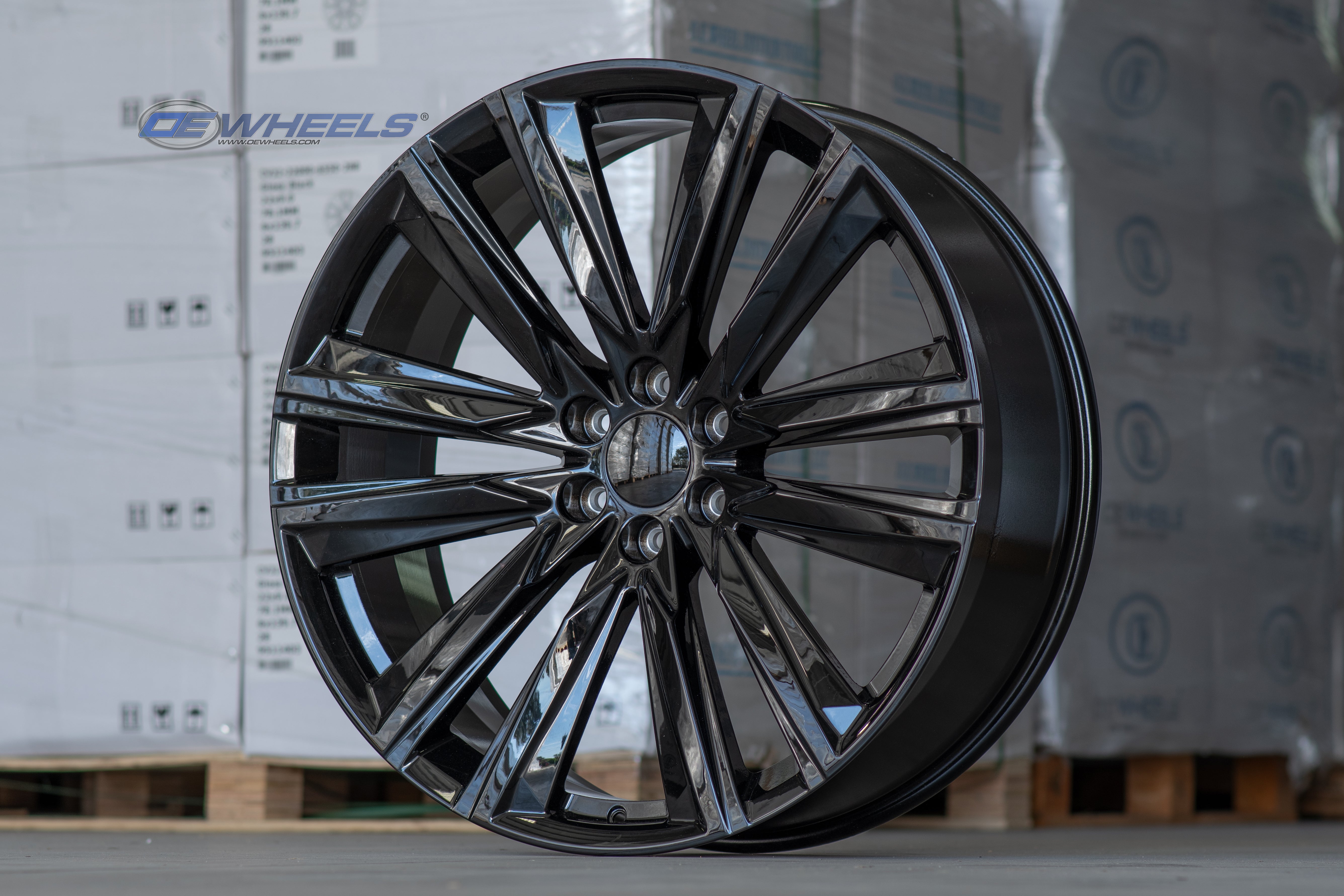 OE Wheels CA91-26100-6550-28B 26" Replica fits Cadillac Escalade - Black 26x10