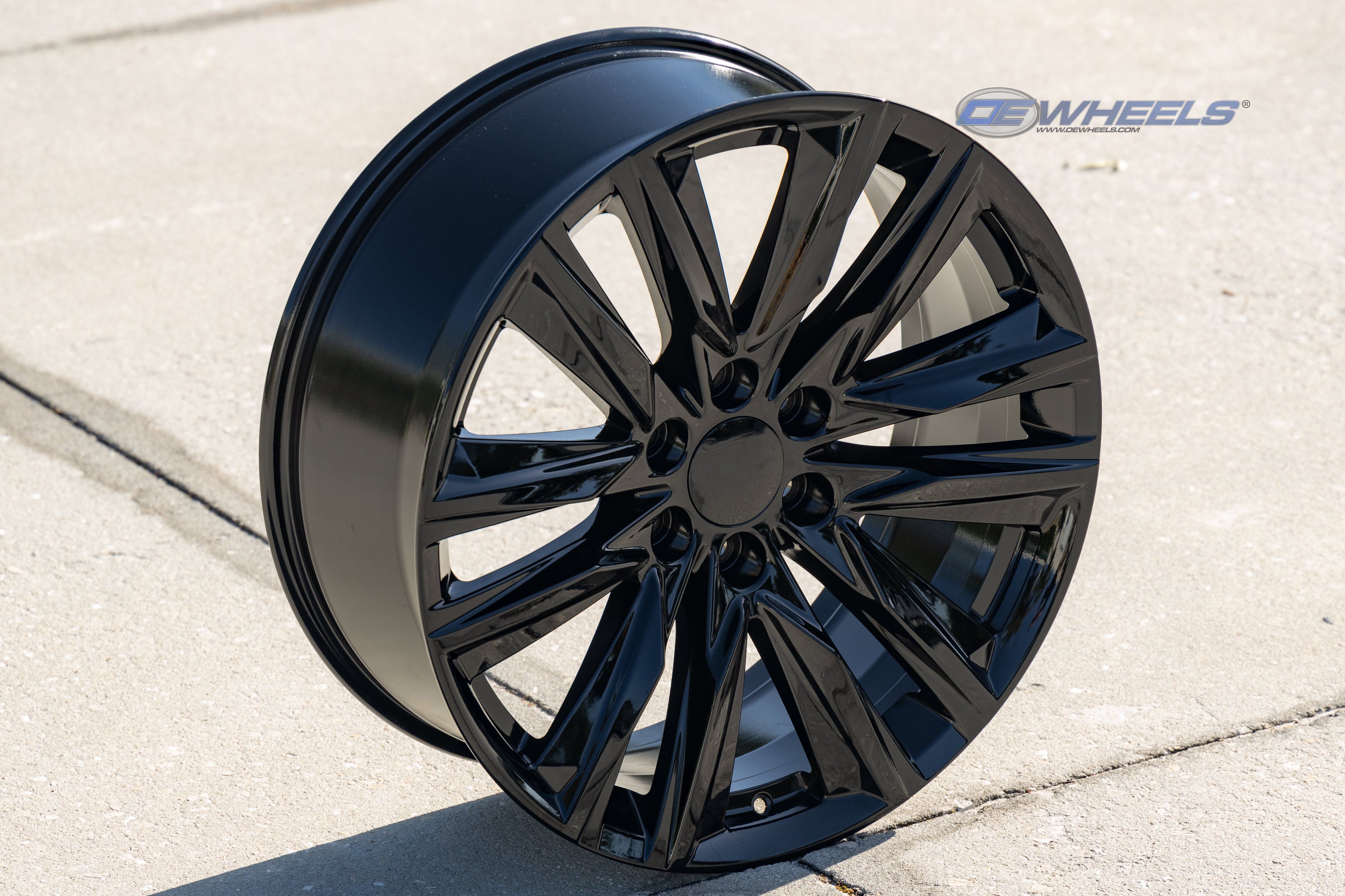 OE Wheels CA91-24100-6550-28B 24" Replica fits Cadillac Escalade Gloss Black