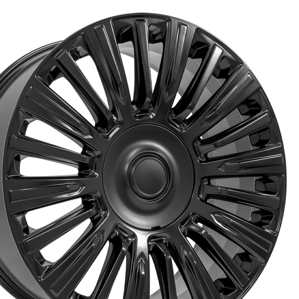 OE Wheels CA92-22090-6550-28B1 22" Replica fits Cadillac Escalade - Satin Black