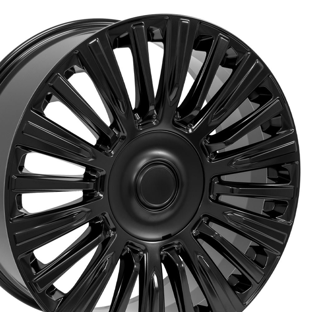 OE Wheels CA92-22090-6550-28B1 22" Replica fits Cadillac Escalade - Satin Black