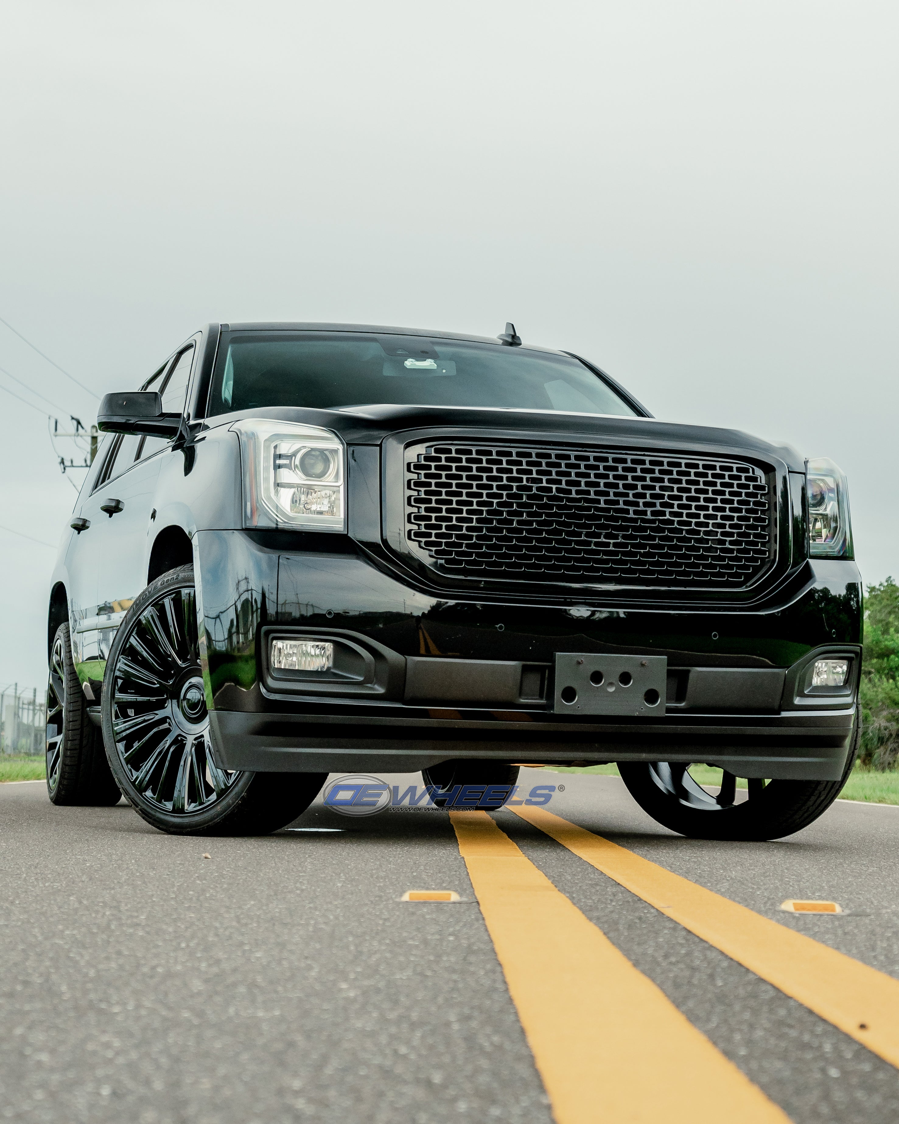 OE Wheels CA92-24100-6550-28B1 24" Replica fits Cadillac Escalade - Satin Black