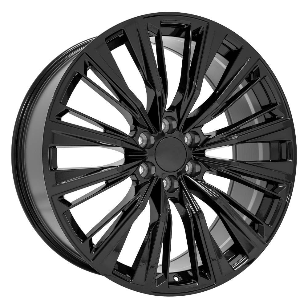 OE Wheels CA93-24100-6550-28B 24" Replica fits Cadillac Escalade Gloss Black
