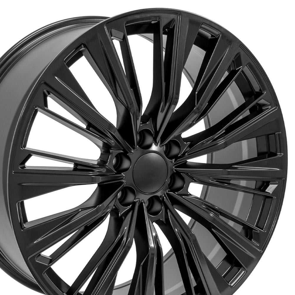 OE Wheels CA93-24100-6550-28B 24" Replica fits Cadillac Escalade Gloss Black