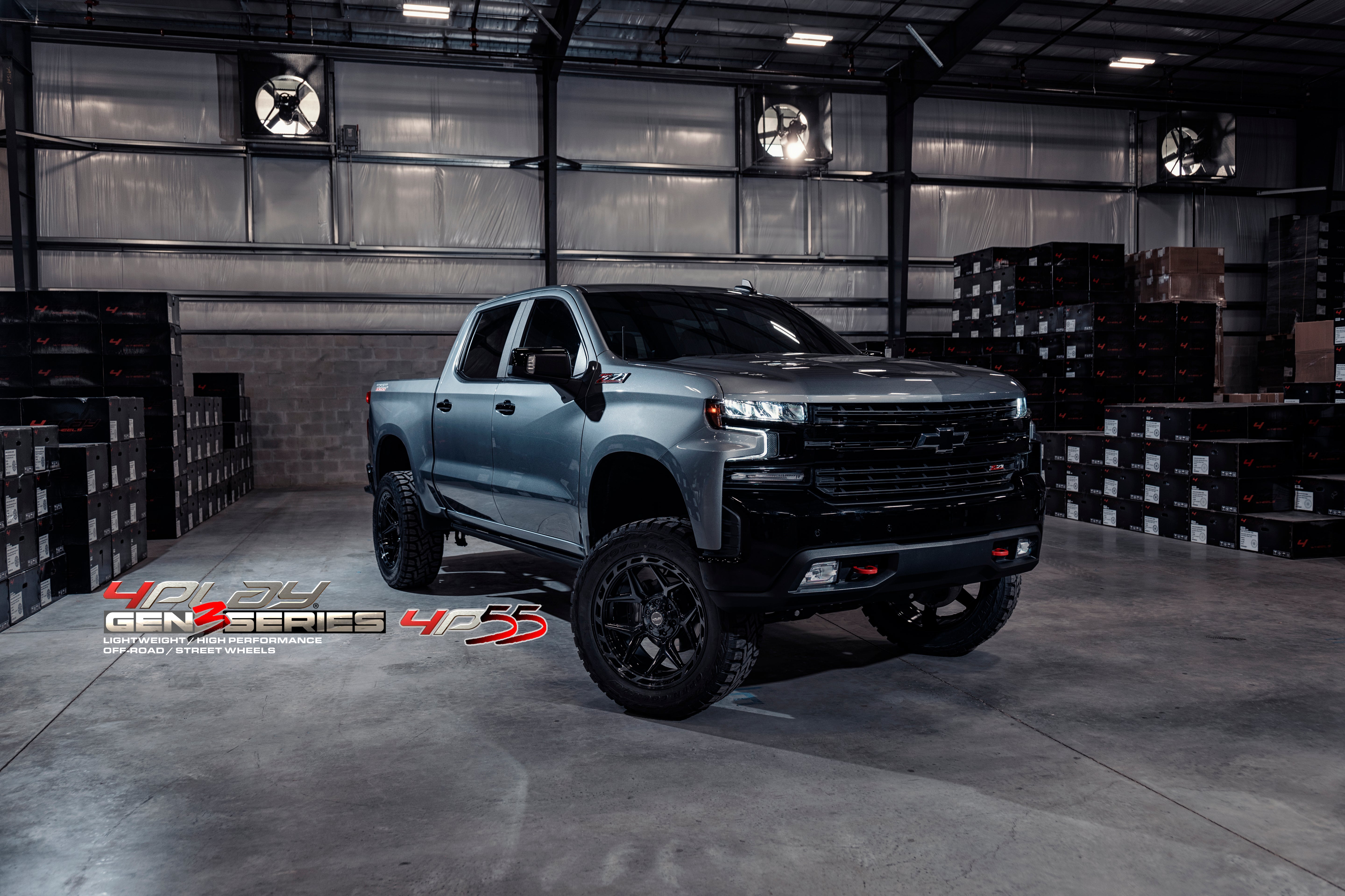 4PLAY 4P55-22100-6D55-18BBT Gen3 22x10 6x135mm & 6x5.5" -18et in Brushed Black