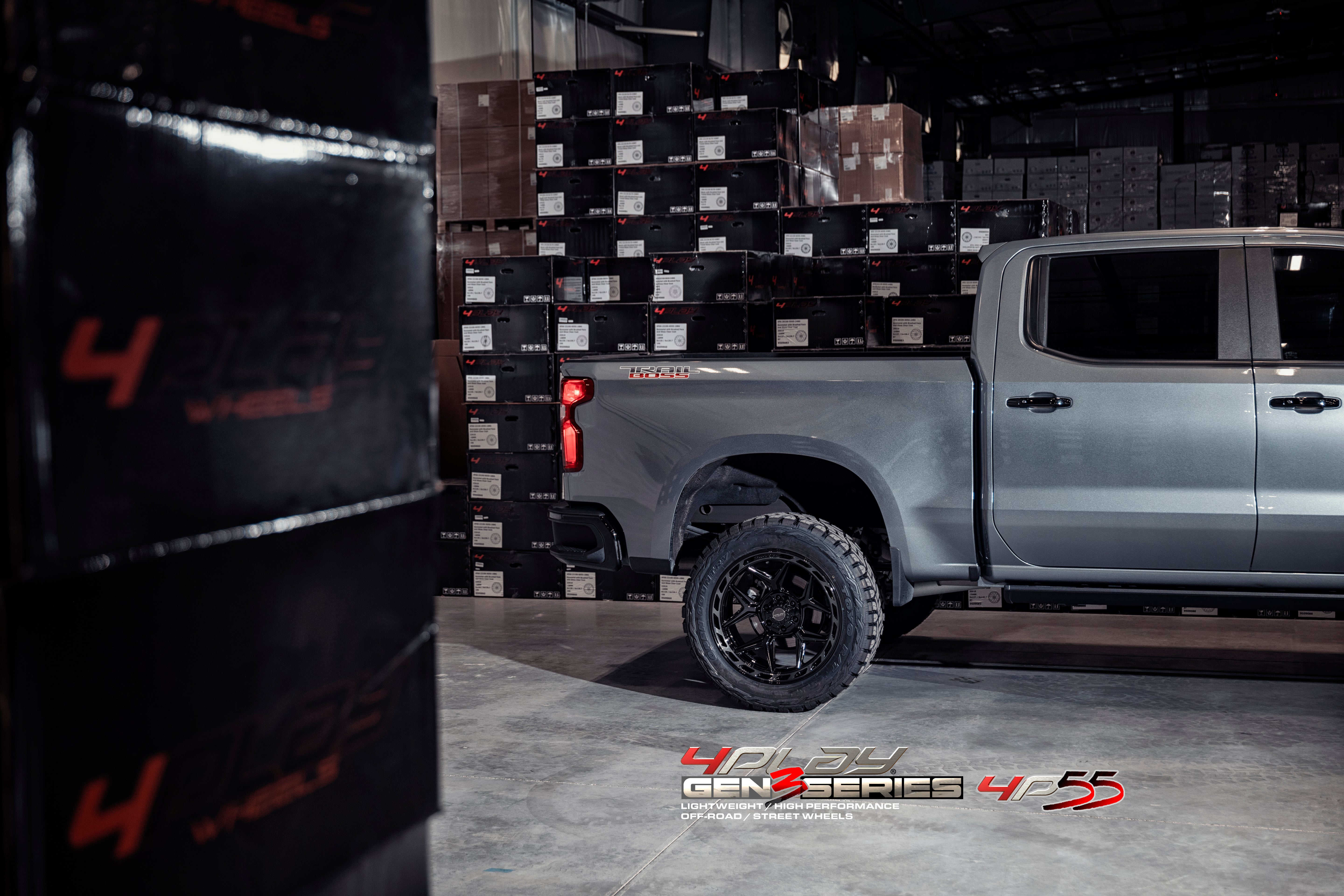 4PLAY 4P55-22100-6D55-18BBT Gen3 22x10 6x135mm & 6x5.5" -18et in Brushed Black