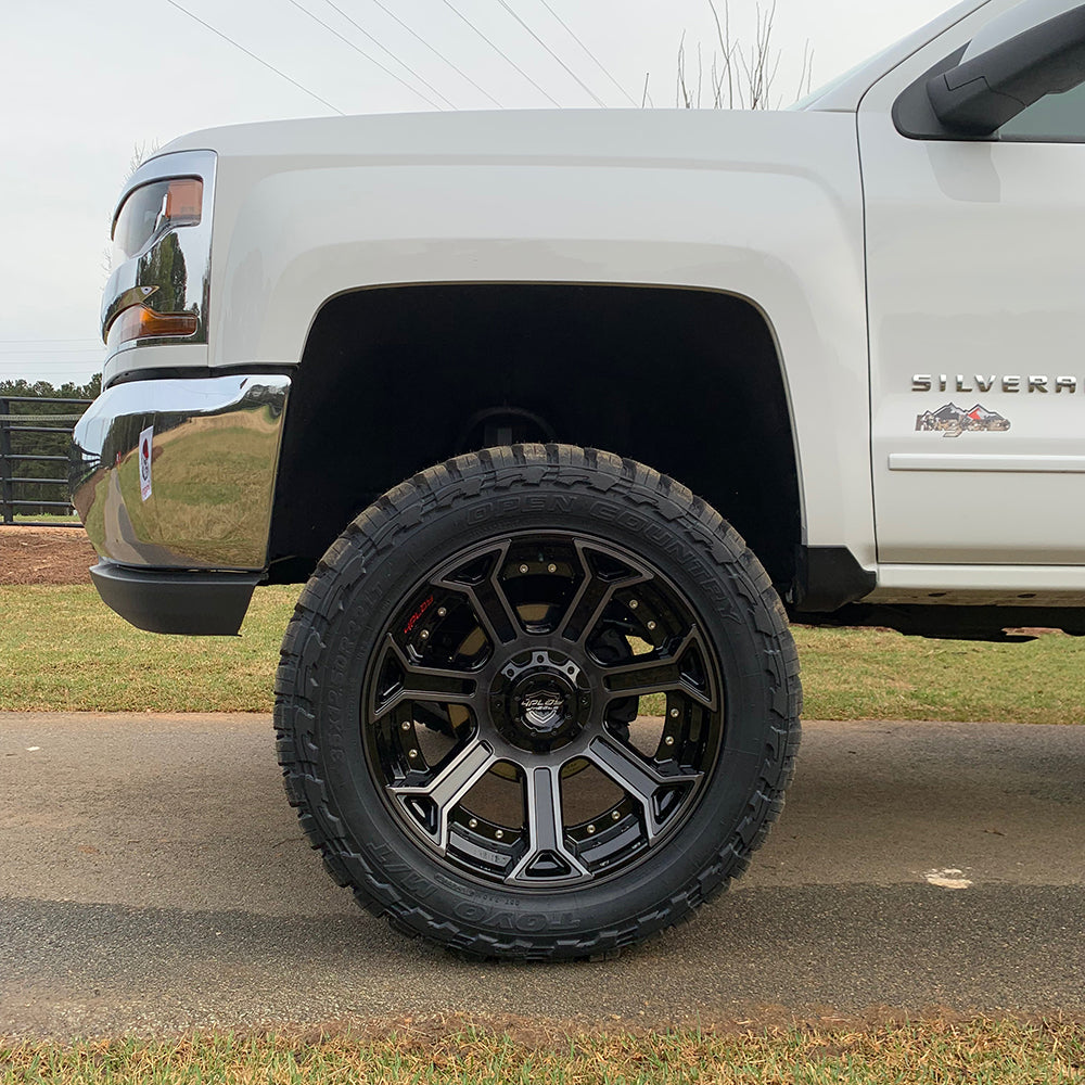 4PLAY 4P70-22120-5D55-44BBT 22x12 fits Ram-Dodge-Jeep-GM-Ford Brushed Black Rim