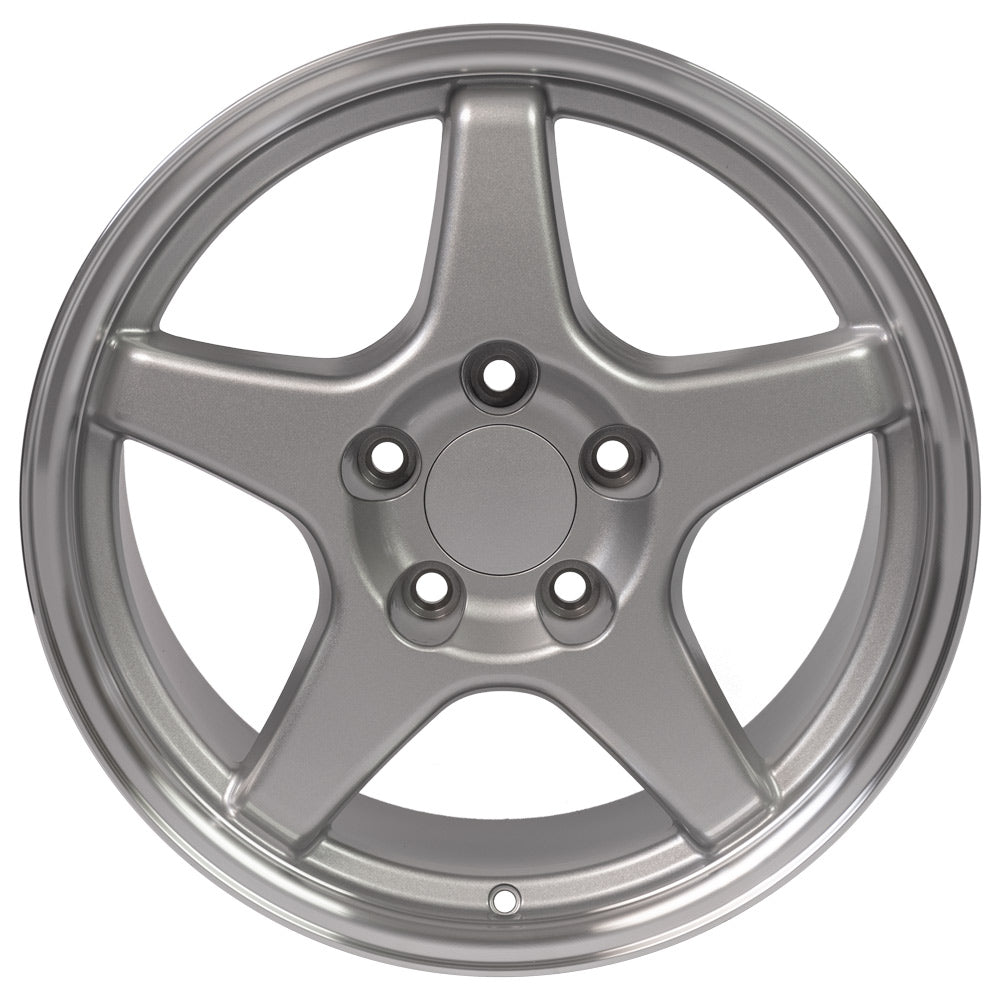 OE Wheels CV01-17095-5475-56SM 17" Replica fits Chevrolet Corvette ZR1 Silver