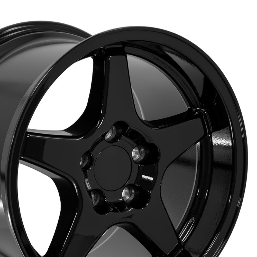 OE Wheels CV01-17110-5475-50B 17" Replica fits Chevrolet Corvette ZR1 Gloss Blk