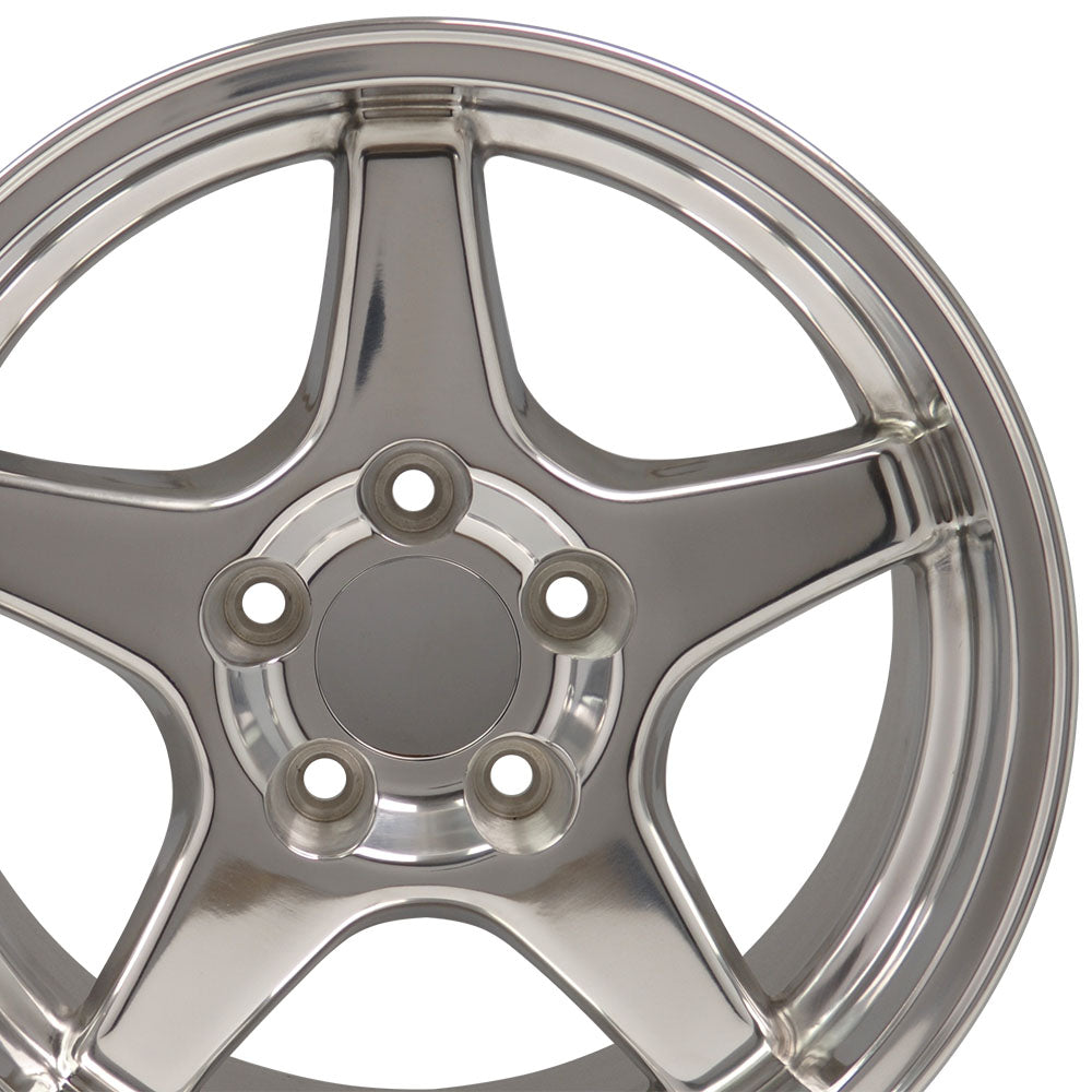OE Wheels CV01-17110-5475-50P 17" Replica fits Chevrolet Corvette ZR1 Polished