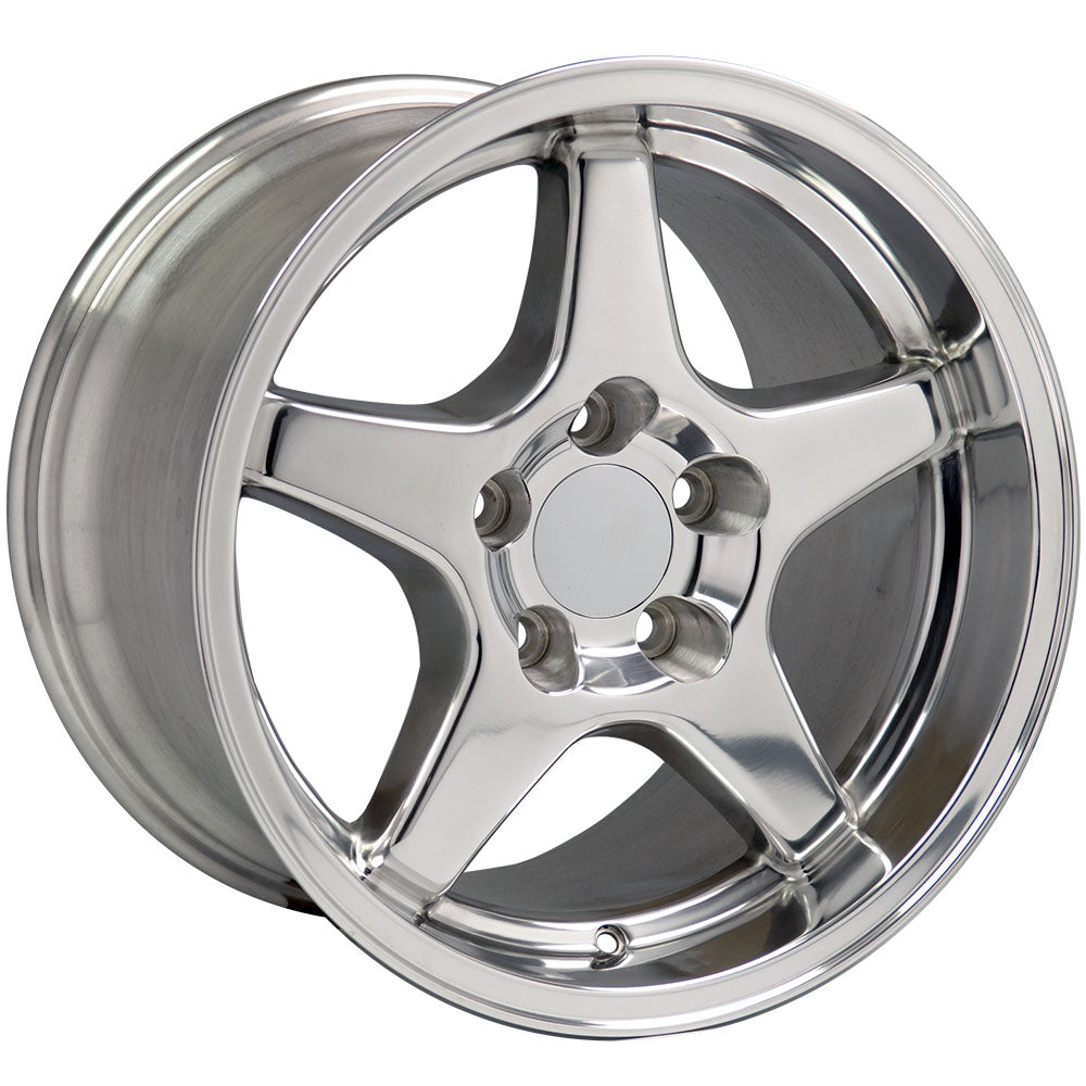 OE Wheels CV01-17110-5475-50P 17" Replica fits Chevrolet Corvette ZR1 Polished