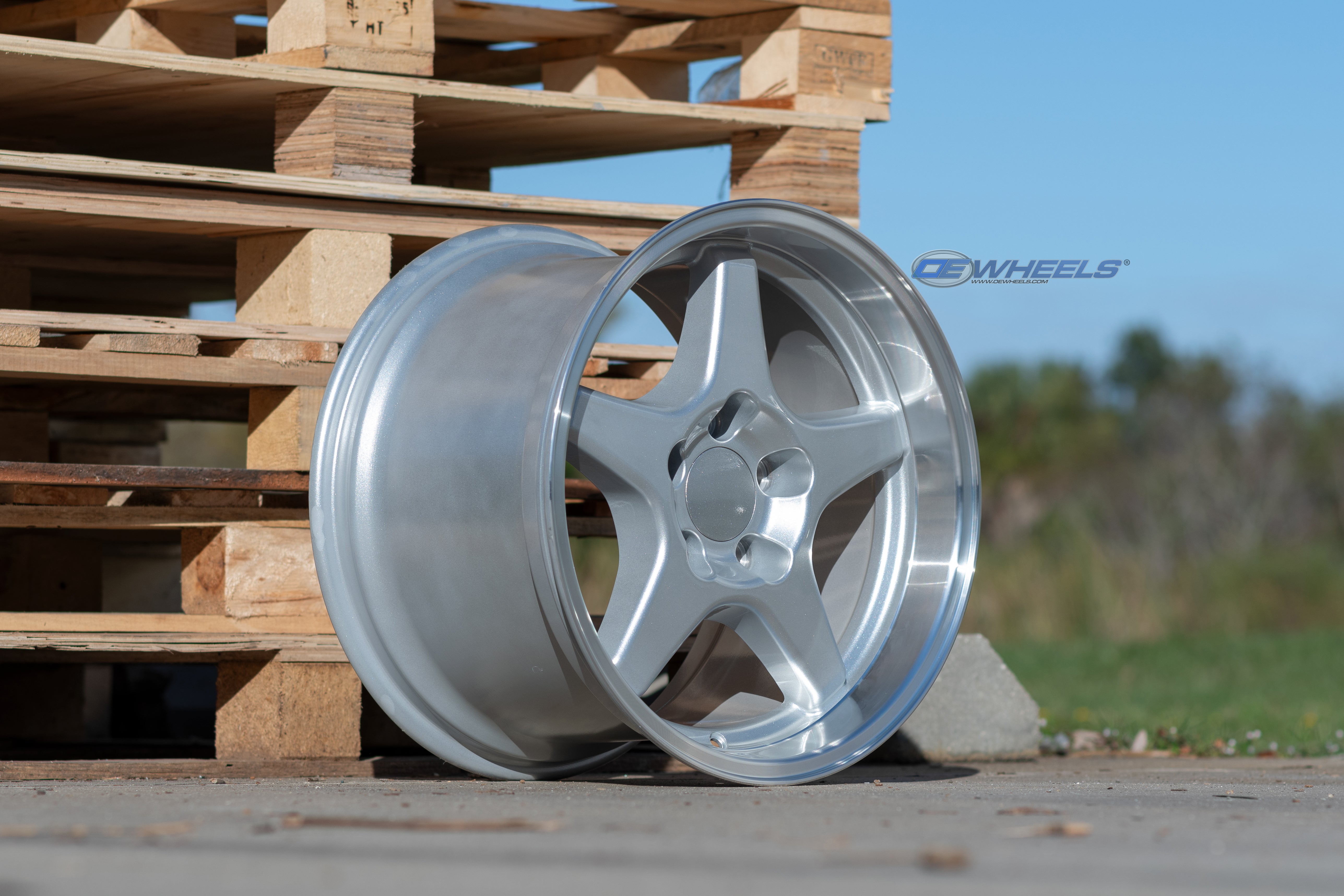 OE Wheels CV01-17110-5475-50SM 17" Replica fits Chevrolet Corvette ZR1 Silver