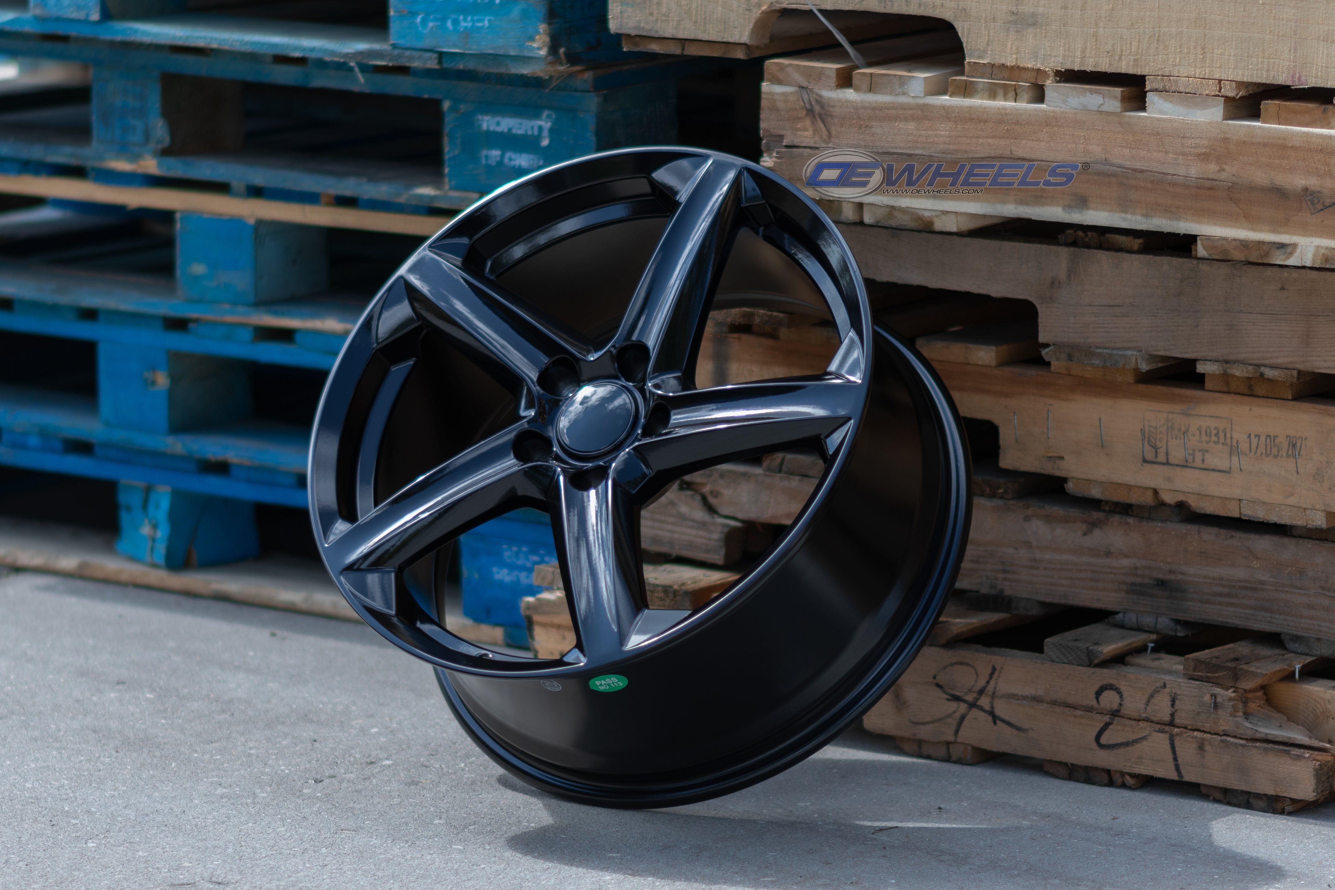 OE Wheels CV02D-19085-5120-52B1 19" Replica fits Chevrolet C8 Corvette Satin Blk