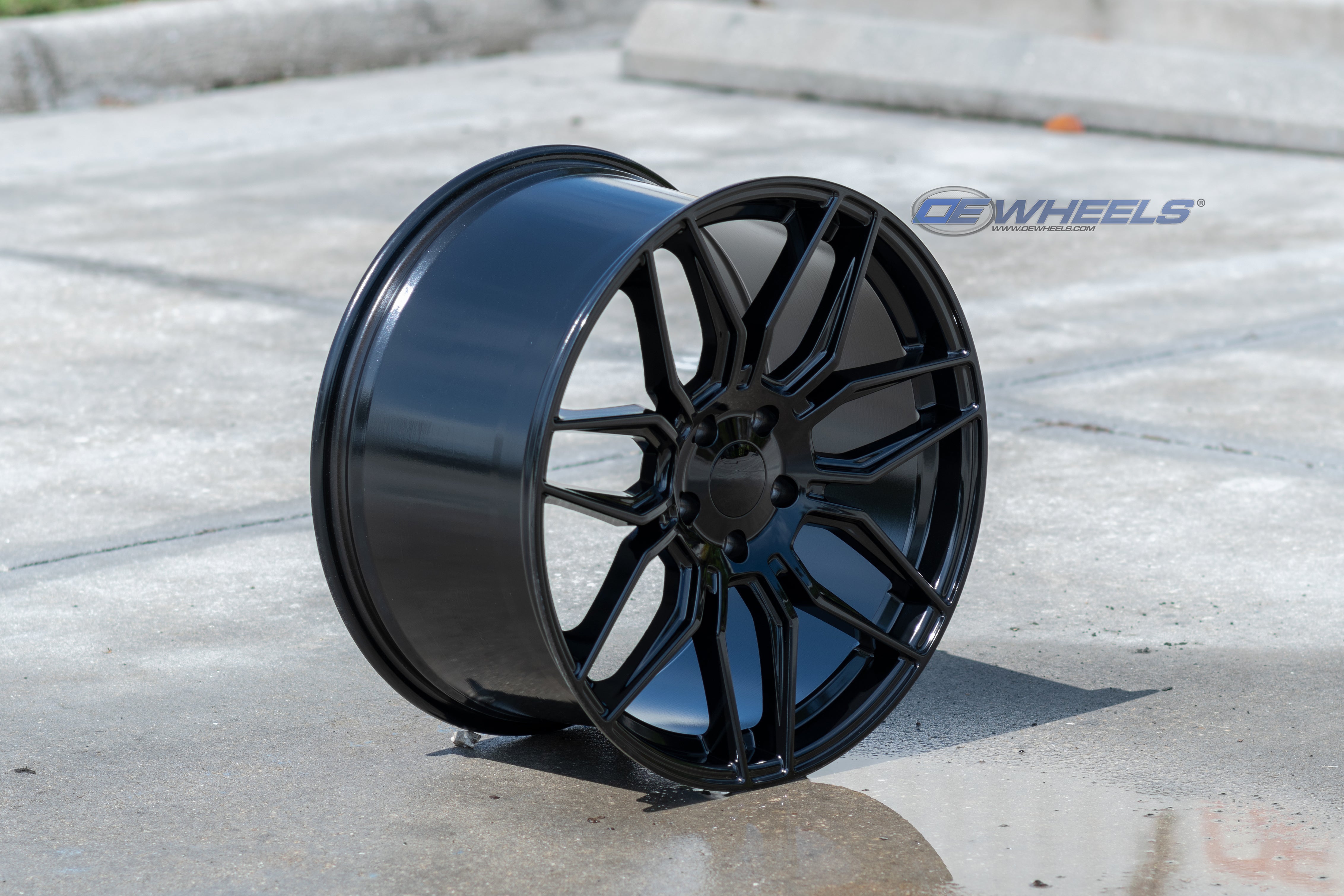 OE Wheels CV03D-20110-5120-64B 20" Replica fits Chevrolet C8 Corvette Gloss Blk