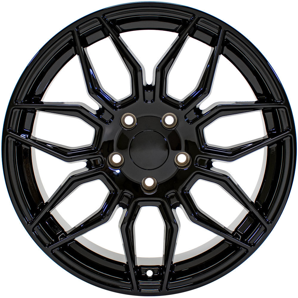 OE Wheels CV03C-18085-5475-52B 18" Replica fits Chevrolet C7 Corvette Gloss Blk