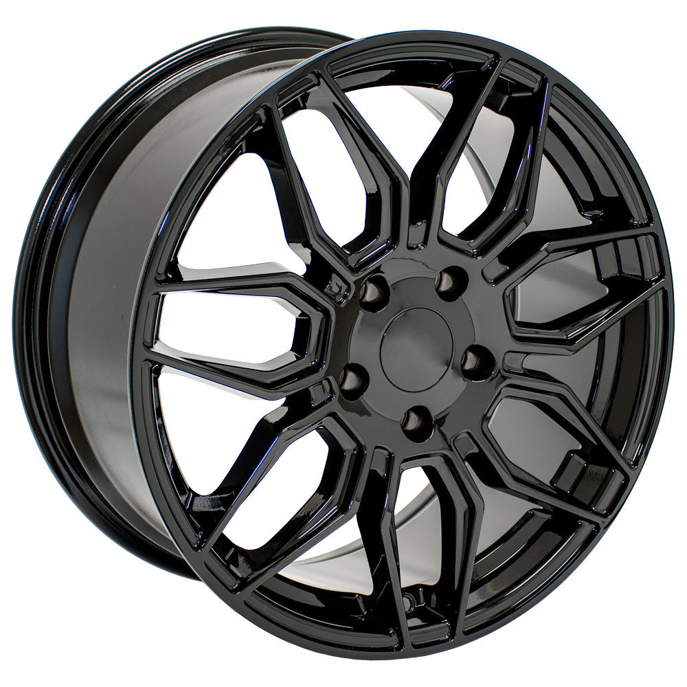 OE Wheels CV03C-18085-5475-52B 18" Replica fits Chevrolet C7 Corvette Gloss Blk