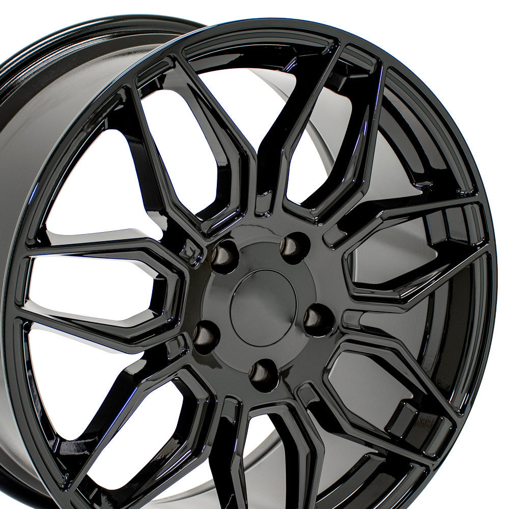 OE Wheels CV03C-18085-5475-52B 18" Replica fits Chevrolet C7 Corvette Gloss Blk