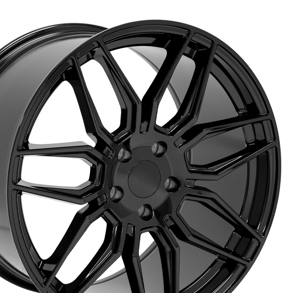 OE Wheels CV03D-20110-5120-64B 20" Replica fits Chevrolet C8 Corvette Gloss Blk
