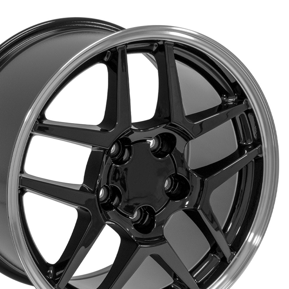 OE Wheels CV04-17095-5475-54BM 17" Replica fits Chevrolet Corvette C5 Z06 Black