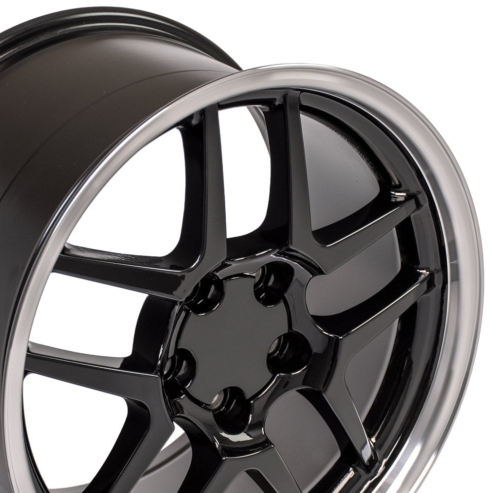 OE Wheels CV04-18105-5475-56BM 18" Replica fits Chevrolet Corvette C5 Z06 Black