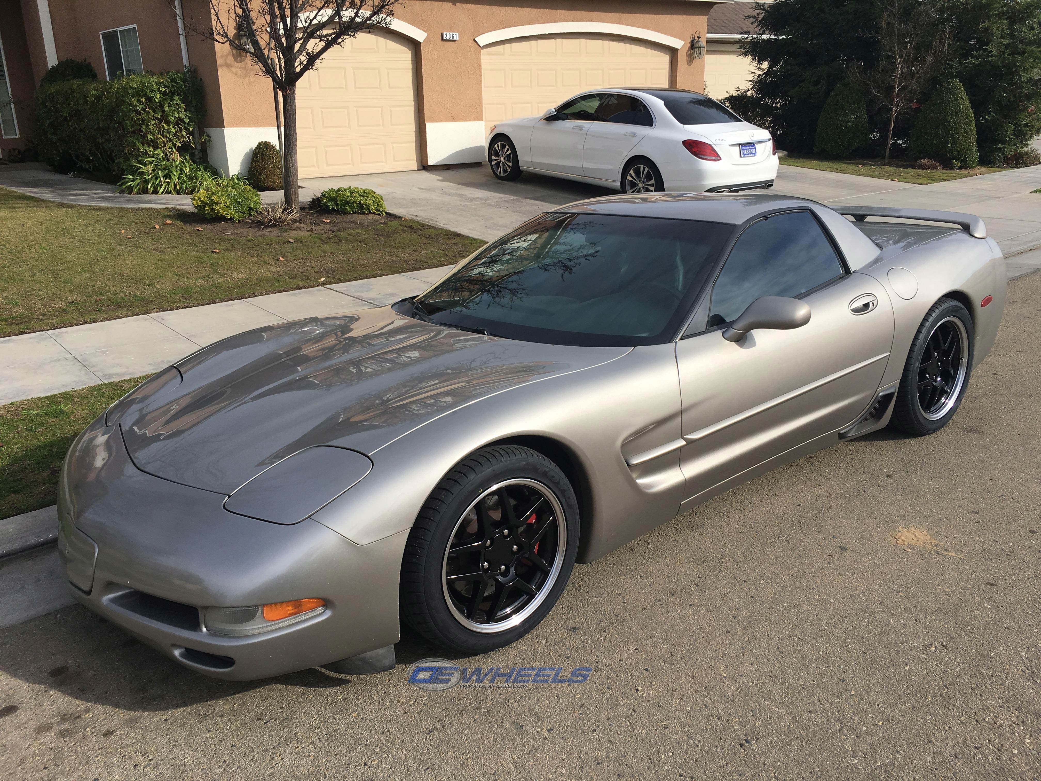 OE Wheels CV04-18105-5475-56BM 18" Replica fits Chevrolet Corvette C5 Z06 Black