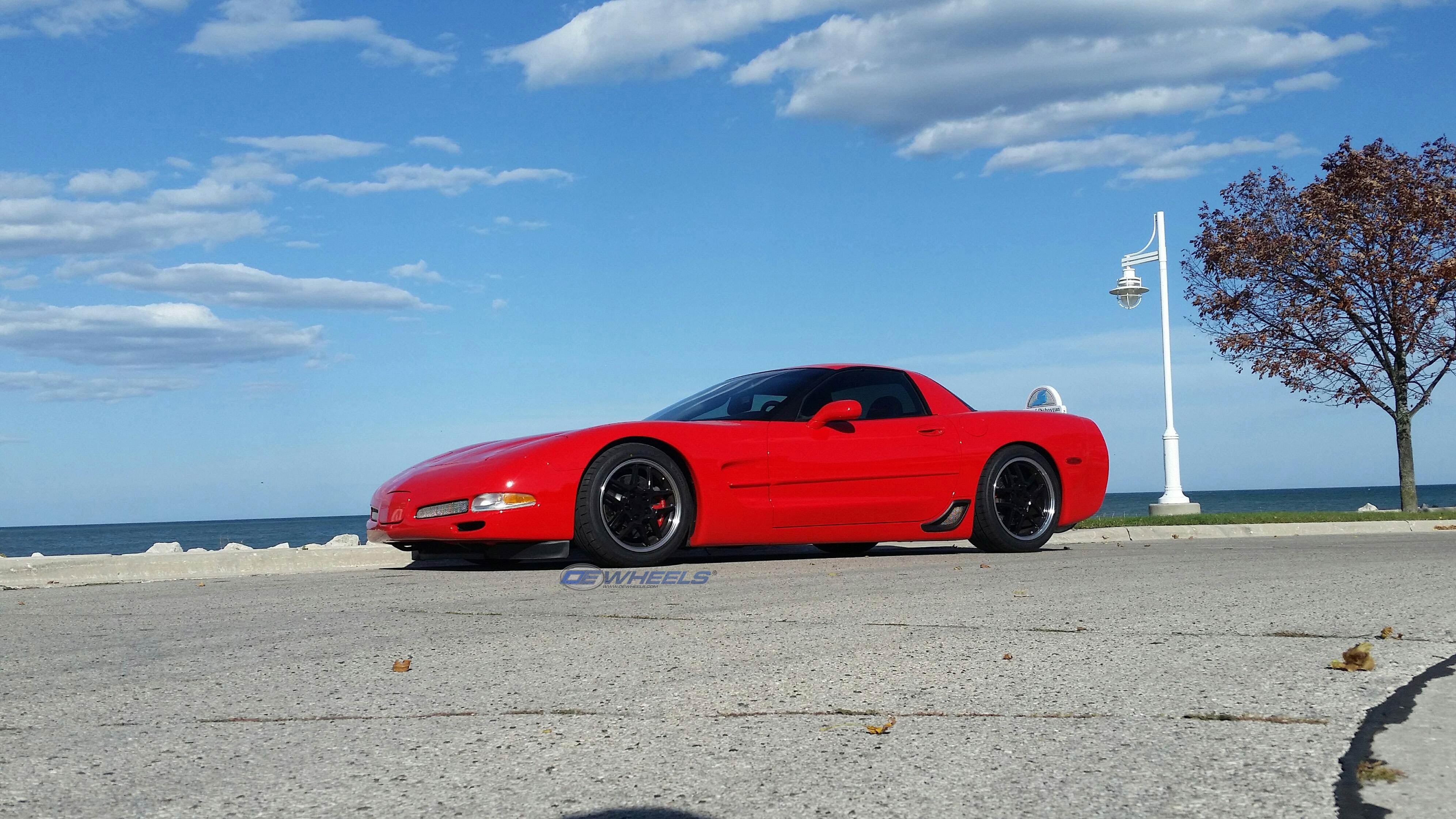 OE Wheels CV04-18105-5475-56BM 18" Replica fits Chevrolet Corvette C5 Z06 Black
