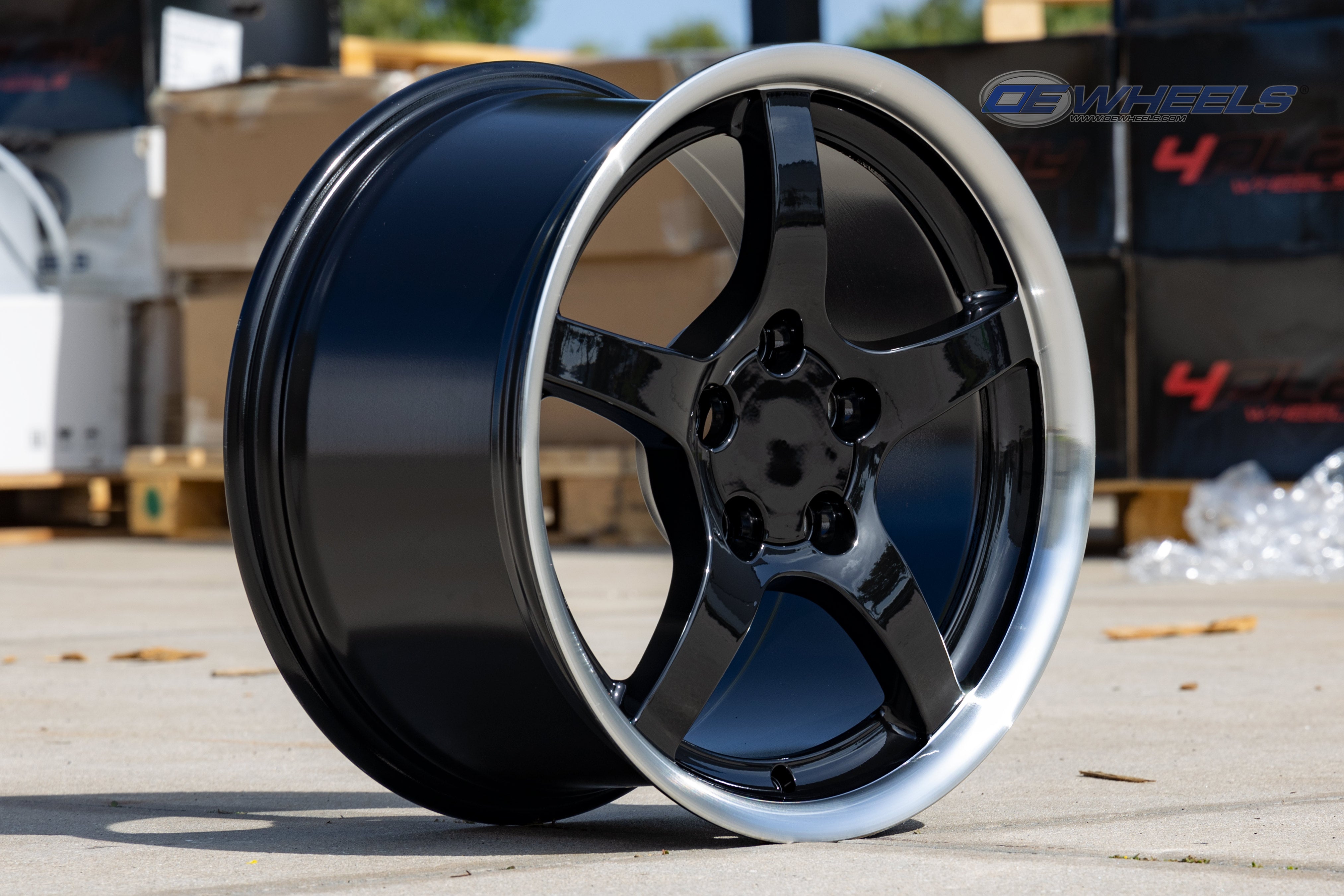 OE Wheels CV05-D18095-5475-54BM 18" Replica fits Chevrolet Corvette C5 Black